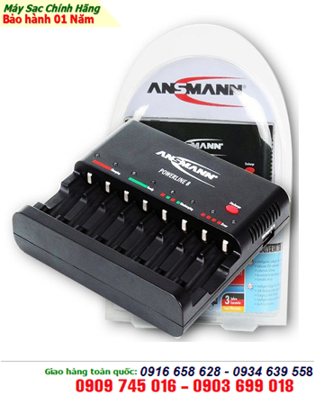 Ansman Powerline 8; Máy sạc pin AA, AAA thông minh Ansmann Powerline 8 - mỗi lần sạc được từ 1-8 pin
